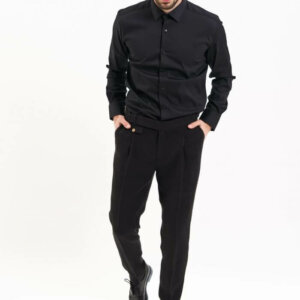 Hemp suit trousers muntenia black